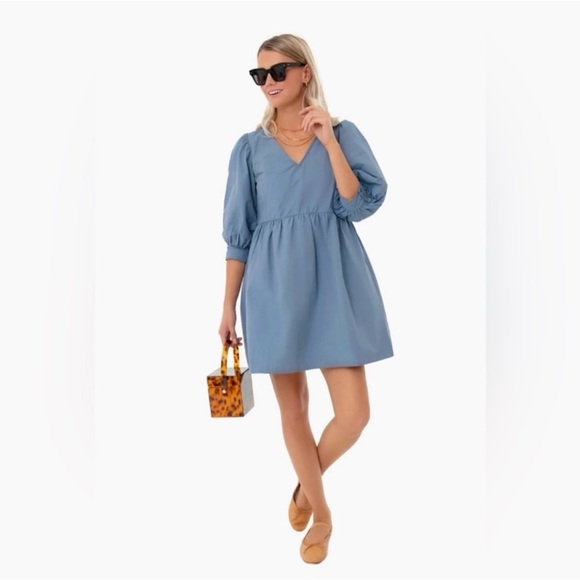 Tuckernuck Dresses & Skirts - Tuckernuck Pomander Place dusty blue Lizzie Dress